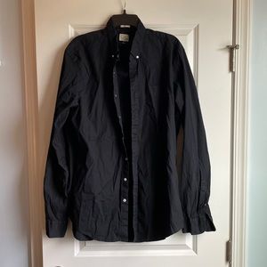 J Crew black button up. Large Tall